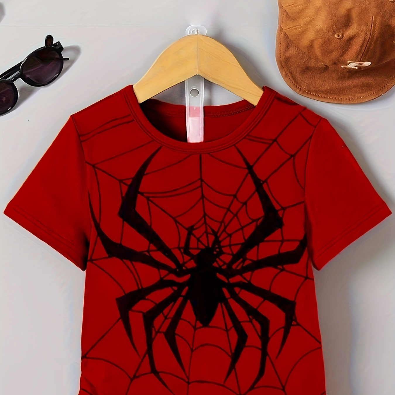 

Cool Spider 3d Print Boy's Leisure Short Sleeve Sports T-shirt - Comfortable Summer Outdoor Clothing