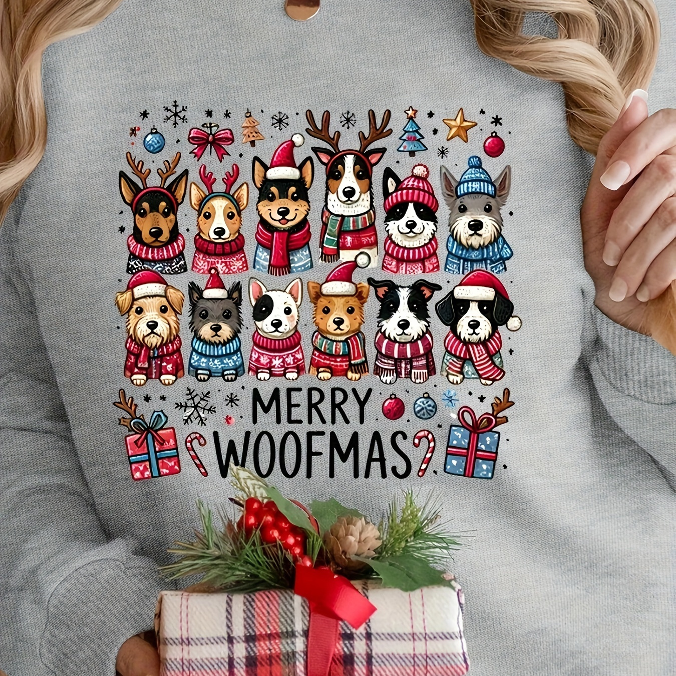 

's Christmas Sweatshirt - , Long Pullover For Fall & , Washable