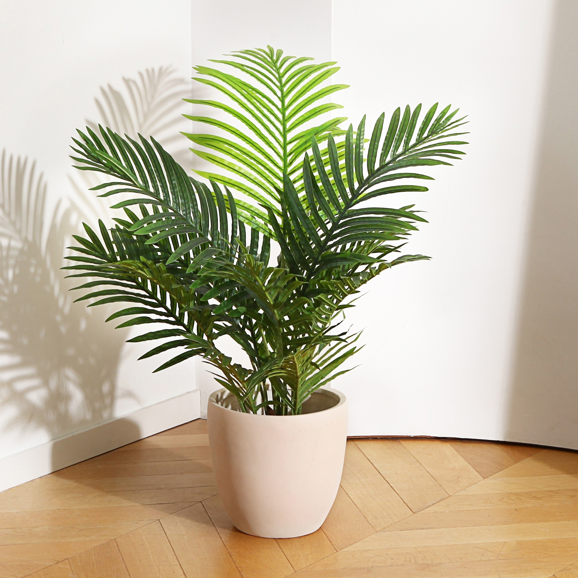 

Artificial Plant- 3ft Fake Tropical Tree With Real Touch Fake Leaves & Faux Fern Branch - Durable Palm Plant With Sturdy Base - For Home, Wedding, Parties, Housewarming Gift, 1pc