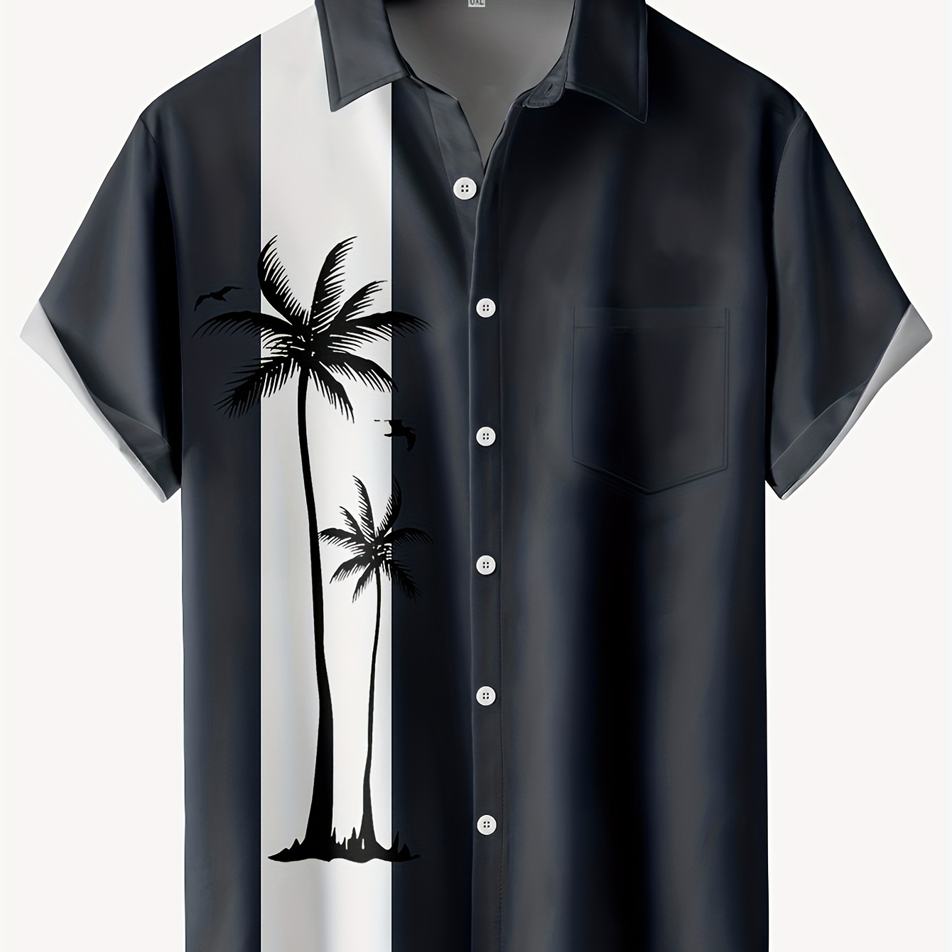 

Plus Size Men's Coconut Tree Casual Lightweight Short Sleeve Hawaiian Shirt, Oversized Loose Clothing For Men, Best Sellers Best Sellers Gifts