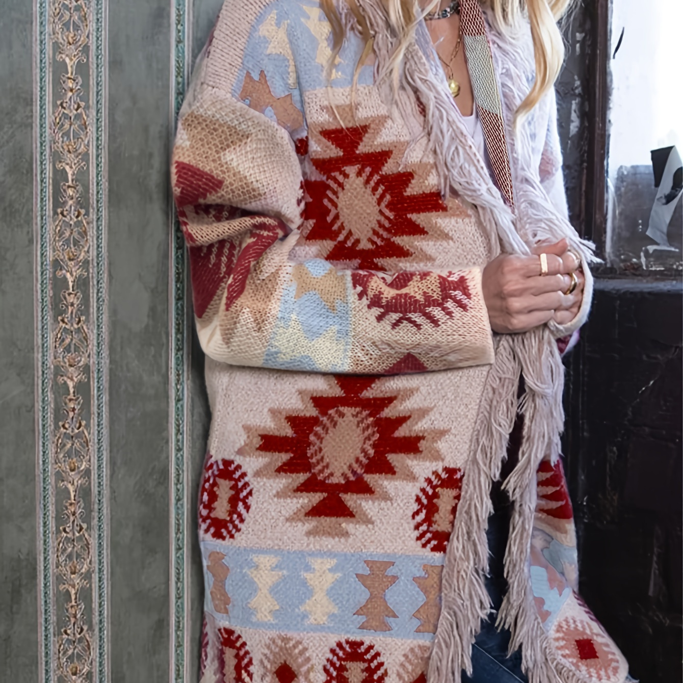 Aztec hot sale fringe cardigan