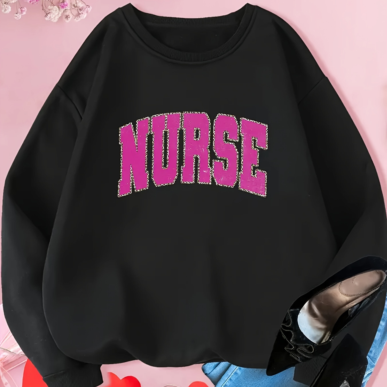

Women's Casual And Fashionable Sports Sweatshirt, Suitable For Autumn And Winter, Comfortable And Soft, Letter Pattern