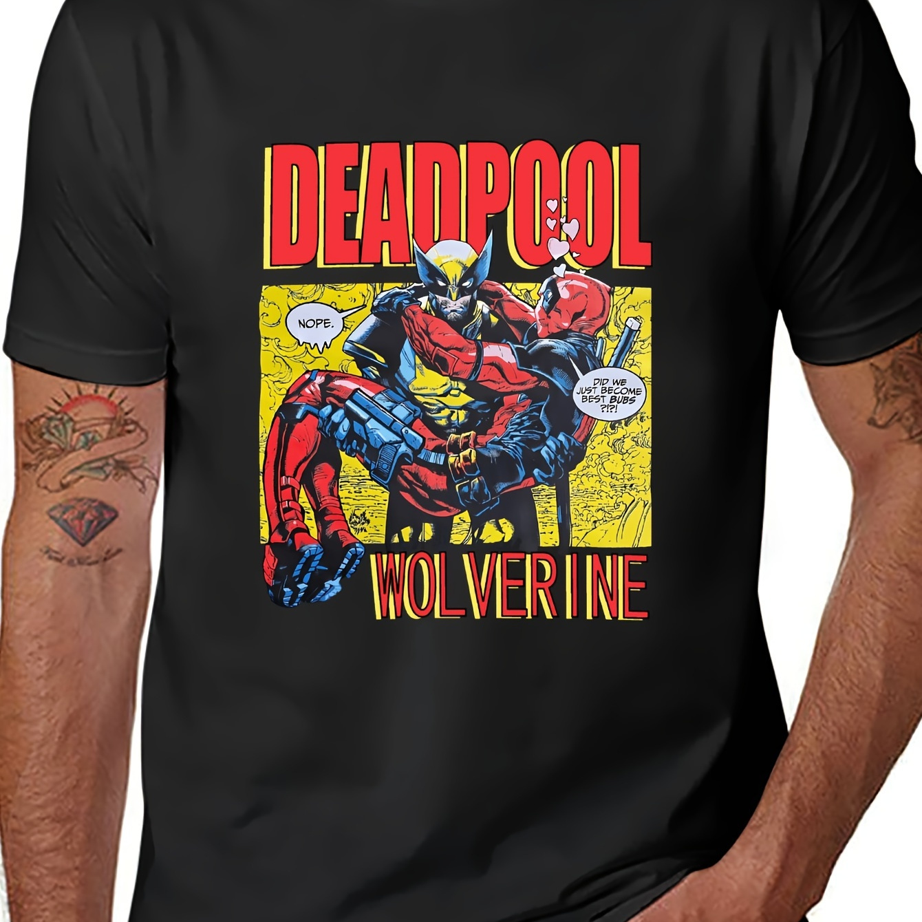 

Marvel 3 Best Cover Graphic T-shirt, Casual Crew Neck T-shirt For Men
