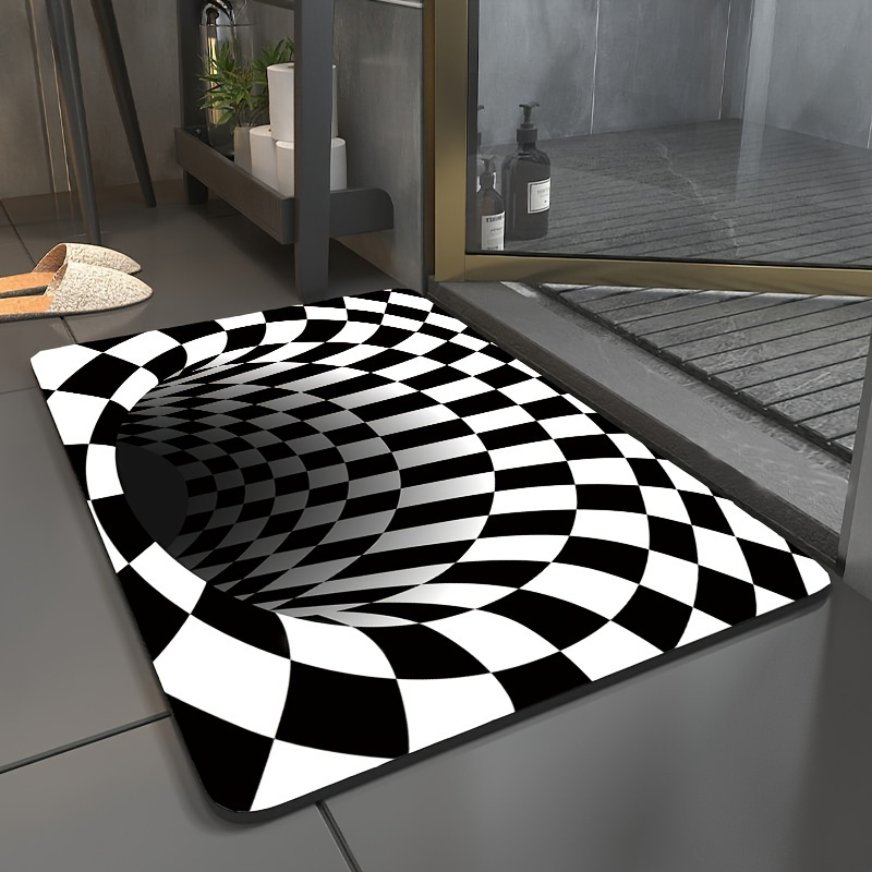 3d Geometric Falling Area Rug Illusion Rug Door Floor Mat Bathroom Anti ...