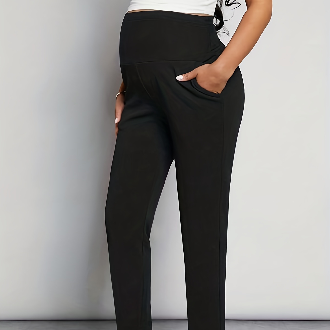 Pantalons Pour Femmes Enceintes Taille Haute Sports Yogo Fitness Pantalon  Maternité Vêtements Chauds