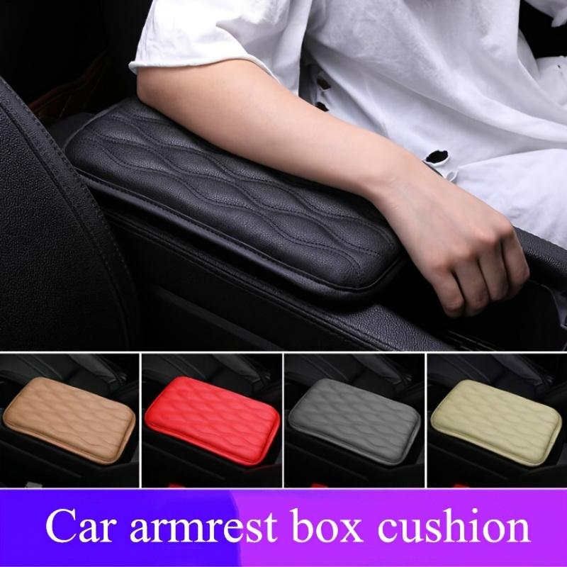

1pc Leather Car Armrest Mat, Universal Interior Auto Armrests Storage Box Mats Dust-proof Cushion Cover Armrest Waterproof Protector