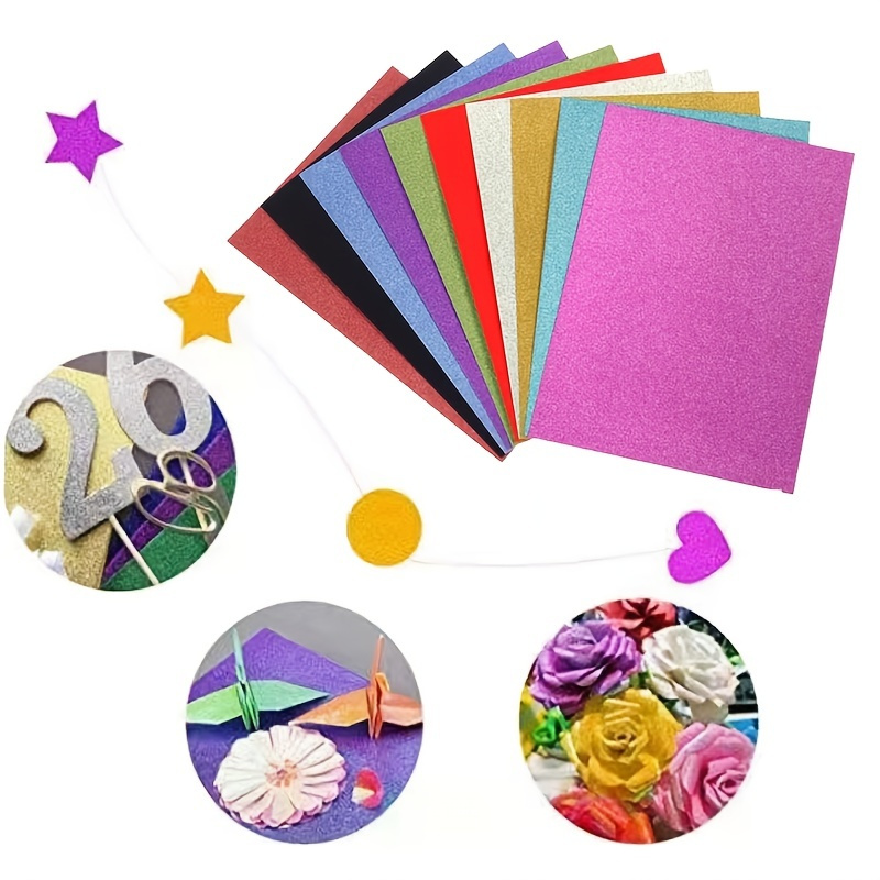 Glitter Paper 13 Colors Per Week A4 Color Glitter Cardboard - Temu