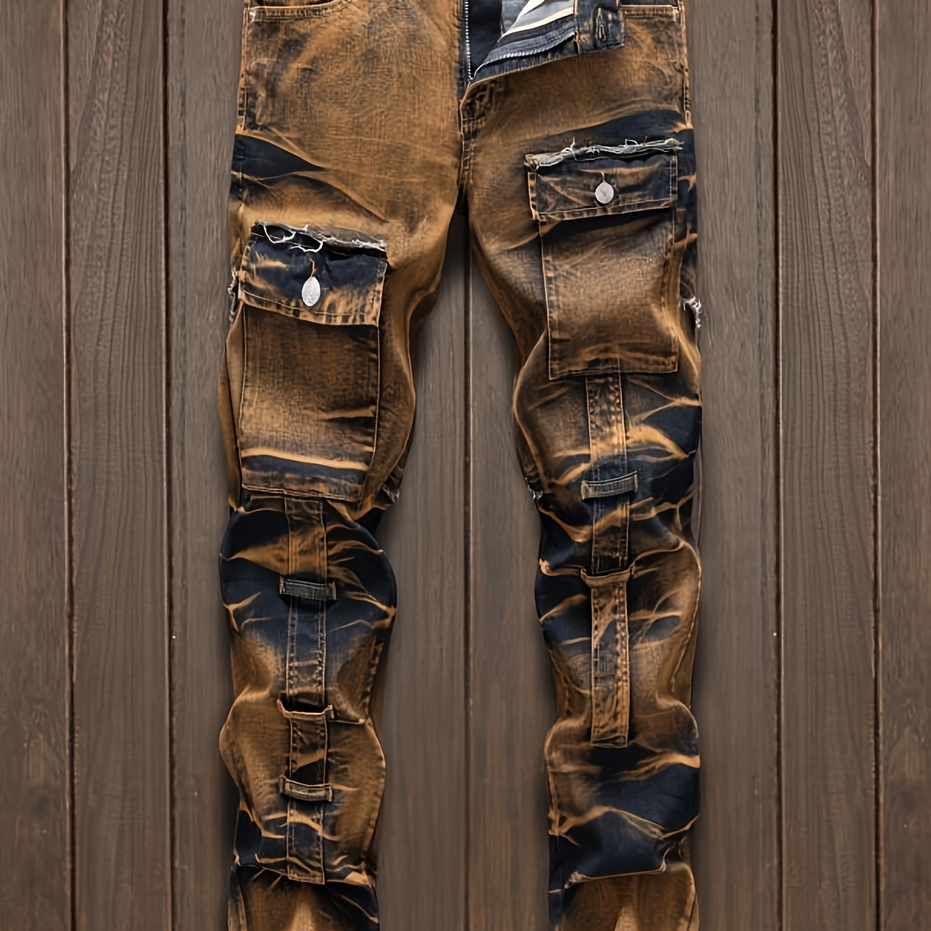 

Jeans Vintage pour Hommes - Mélange de Coton, Rayés, Toutes