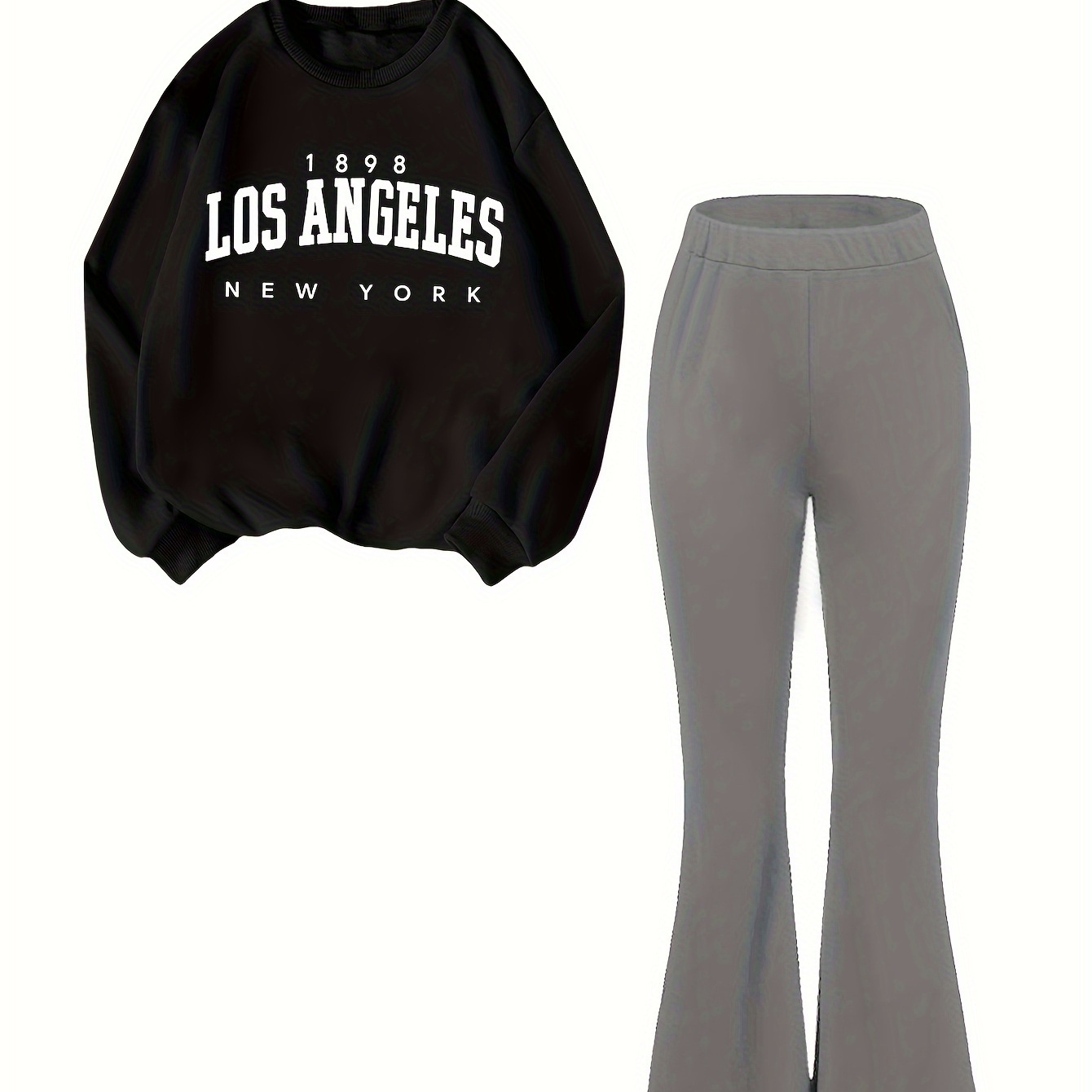 

2pcs, Sweatsuit, Long Sweatshirt 1898 Los & Pants Set, Set For And