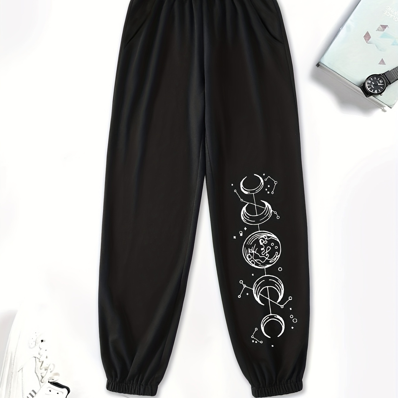 BIG ELEPHANT 3er Pack Jogginghosen Mädchen - Hoch Taillierte Sportleggings Mit Taschen