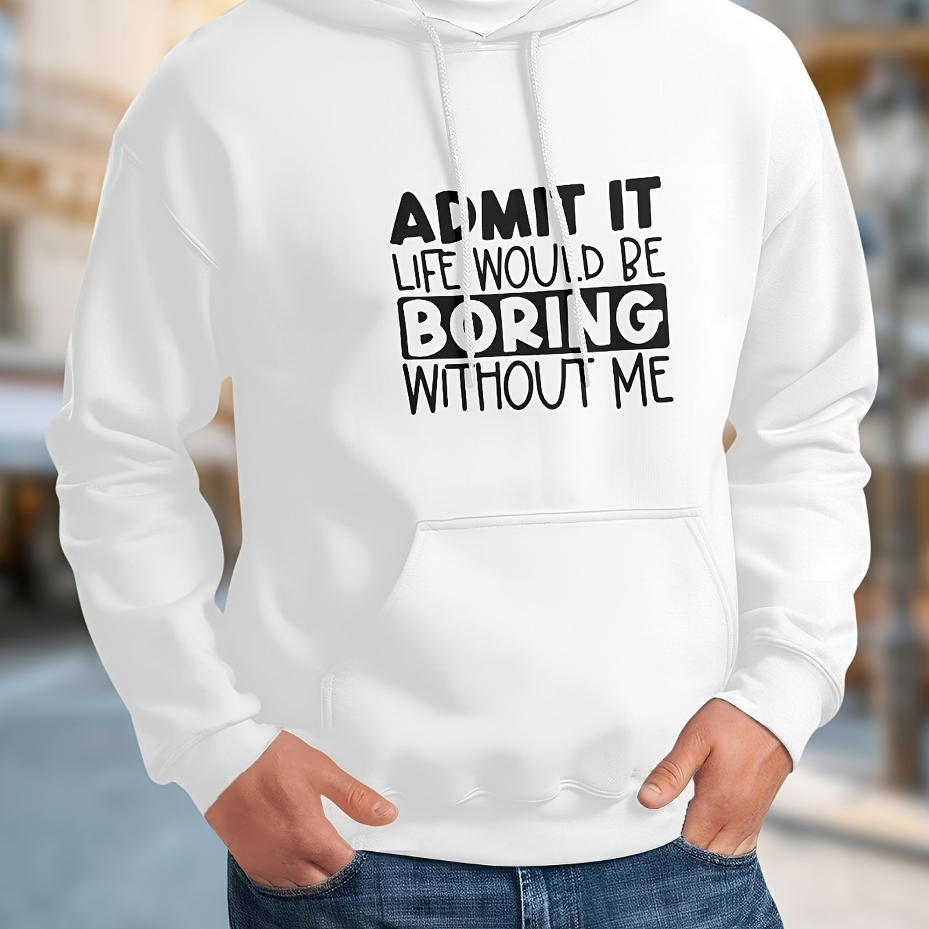 

Boring - Printed Long Sleeved Sportswear - For In And - For Mem