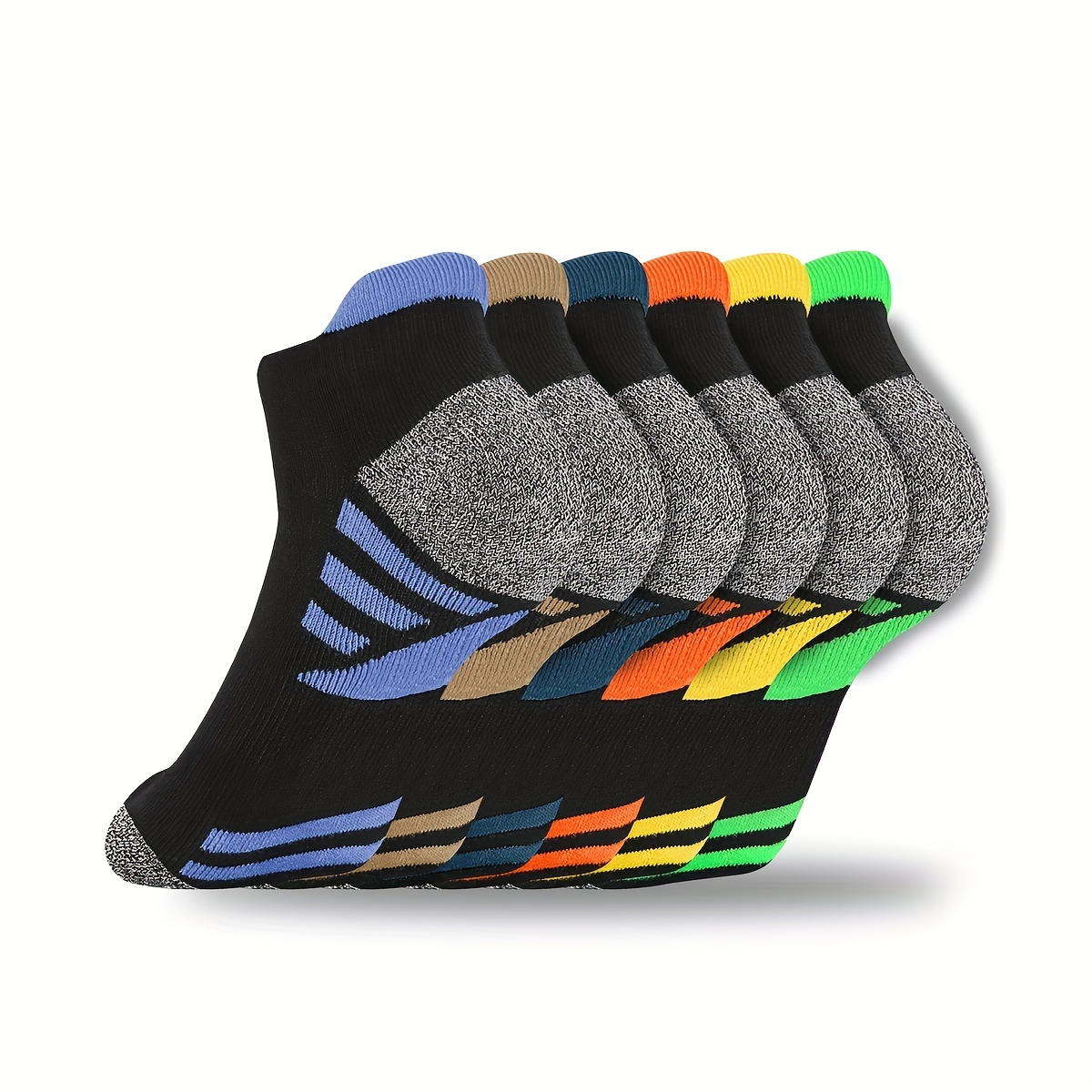 

6 Pairs Men's Socks, Short Socks Running Thick Sweat-absorbing Anti-odor Socks, Socks For Men