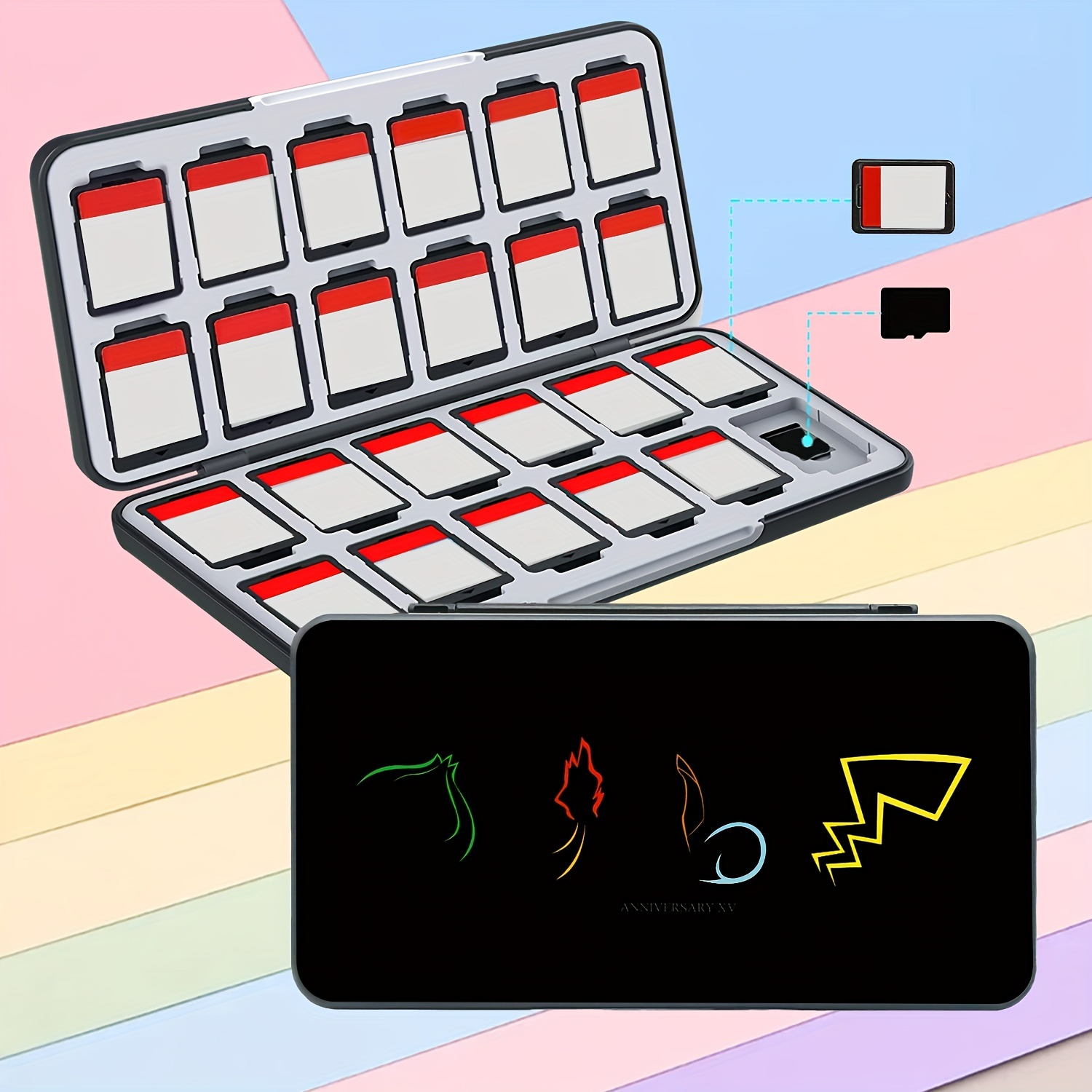 

Game Card Case For Nintendo Switch& Switch Oled/switch-lite Game Card And Micro Sd Card, Carrying Storage Case With 24 Game Card Slots And 24 Micro Sd Card Slots