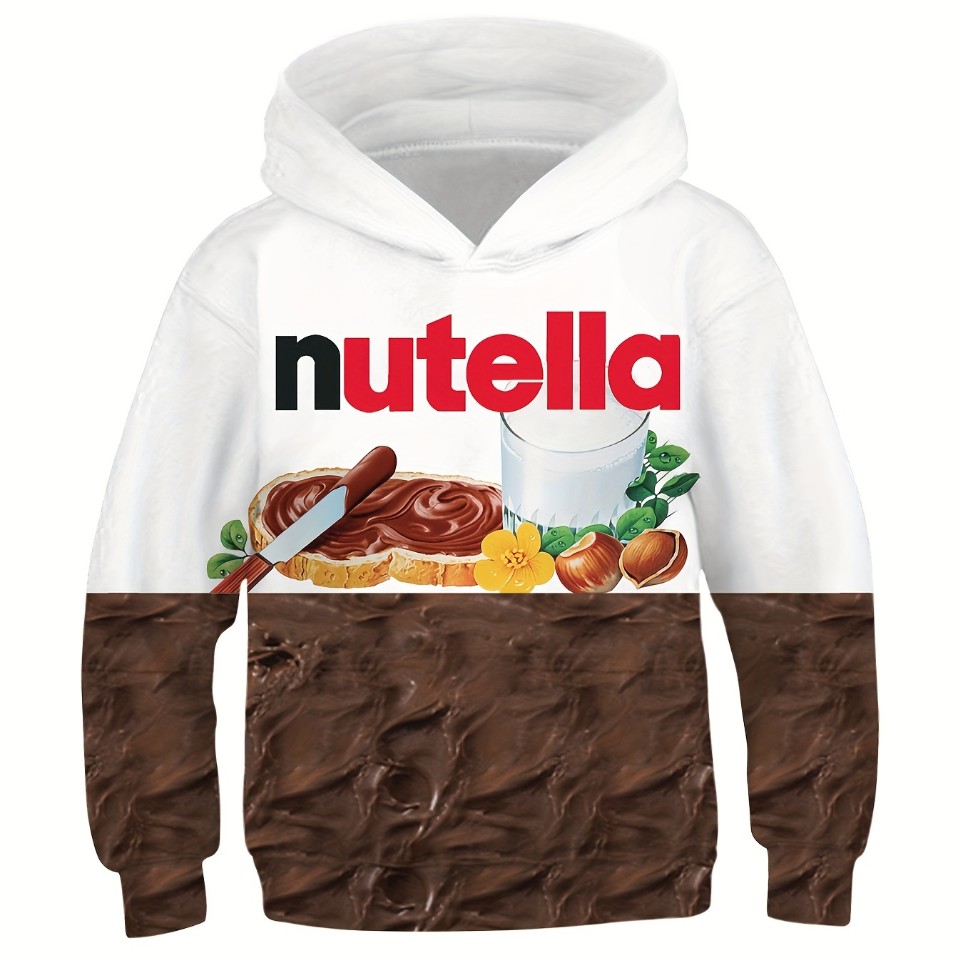 Stylish Snack 3D Print Boys Casual Pullover Long Sleeve Hoodies, Boys  Sweatshirt For Spring Fall