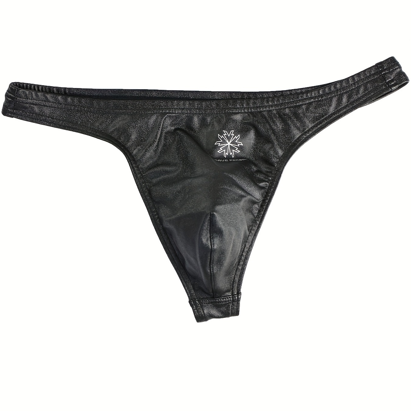 Hmwy-mens Faux Leather Jockstrap Underwear Backless Briefs Thongs