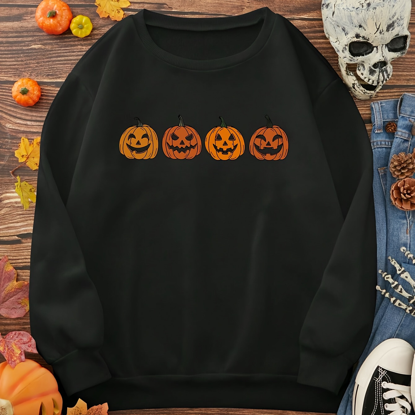 

[ ] Fleece-lined Pullover Sweatshirt For - , Long , - For Fall &