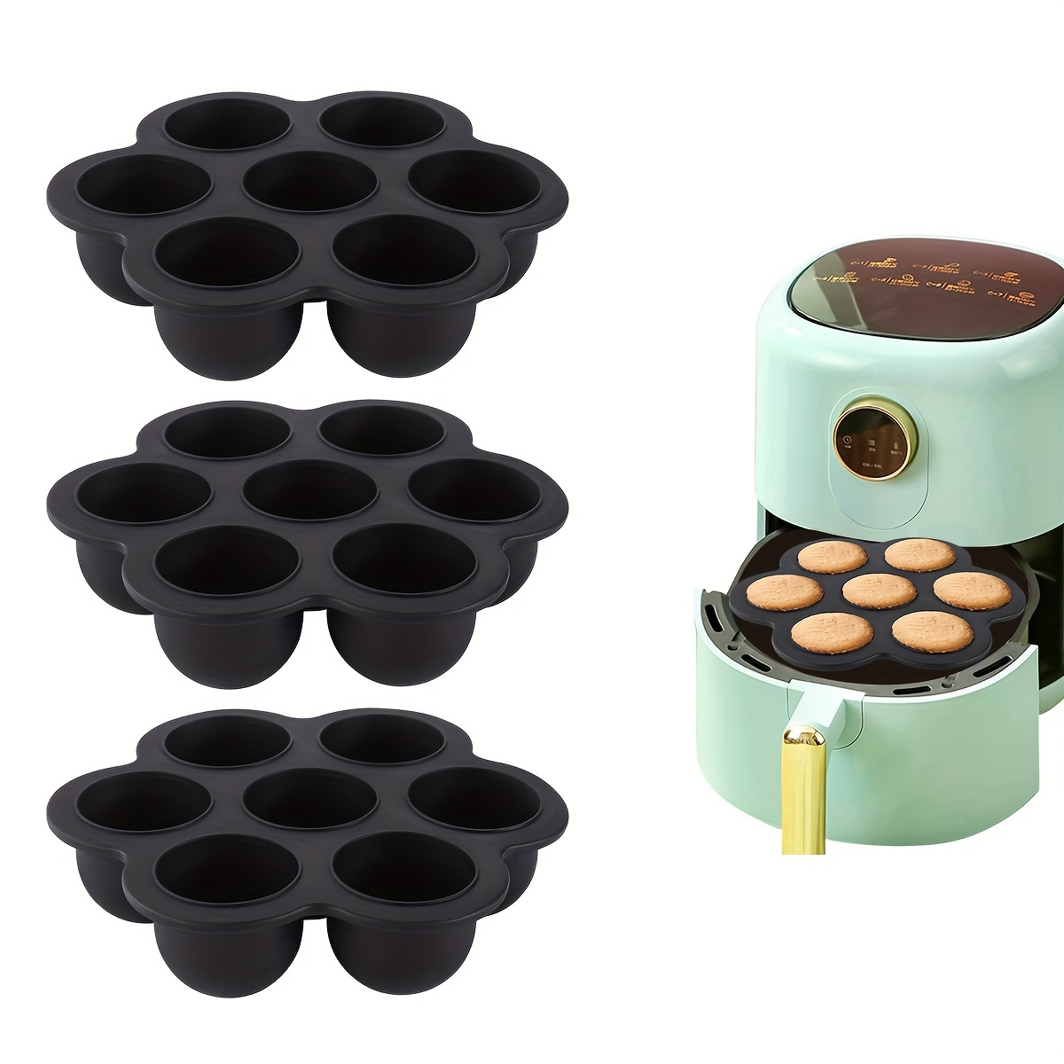 Airfryer a 7 fori Stampo per muffin in silicone Accessori - Temu Switzerland
