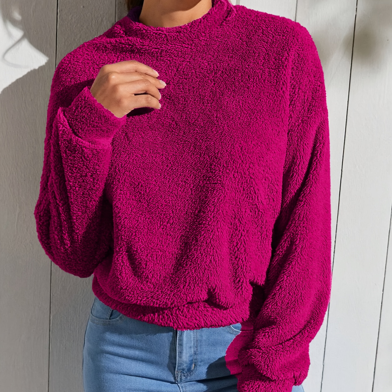 

Fleece Sweatshirt For - Knit Pullover For /fall
