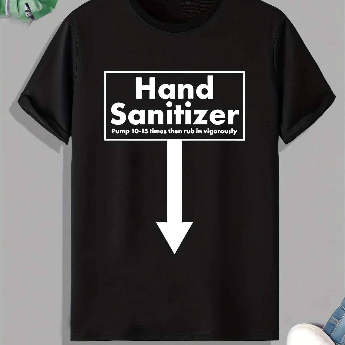 Funny 'hand Sanitizer' Dirty Jokes Print T Shirt Tees Men - Temu