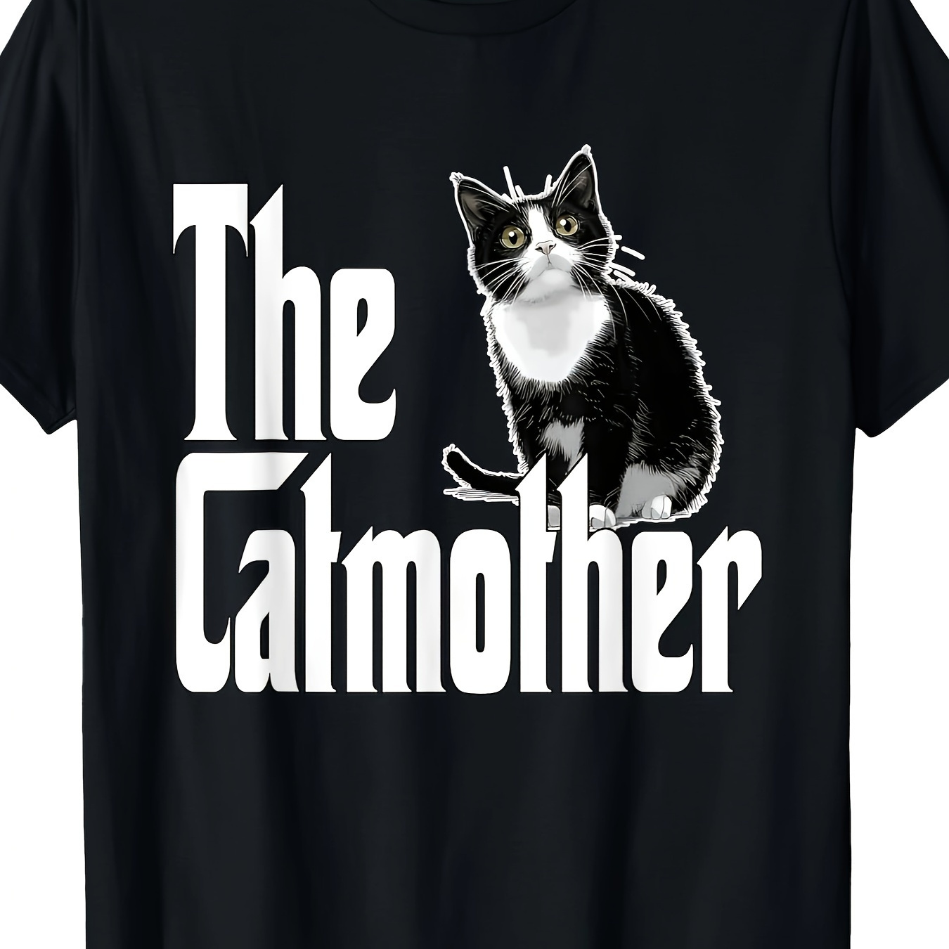 

Funny Cat Catmother Black And White Cat Mother Kitty Mommy T-shirt