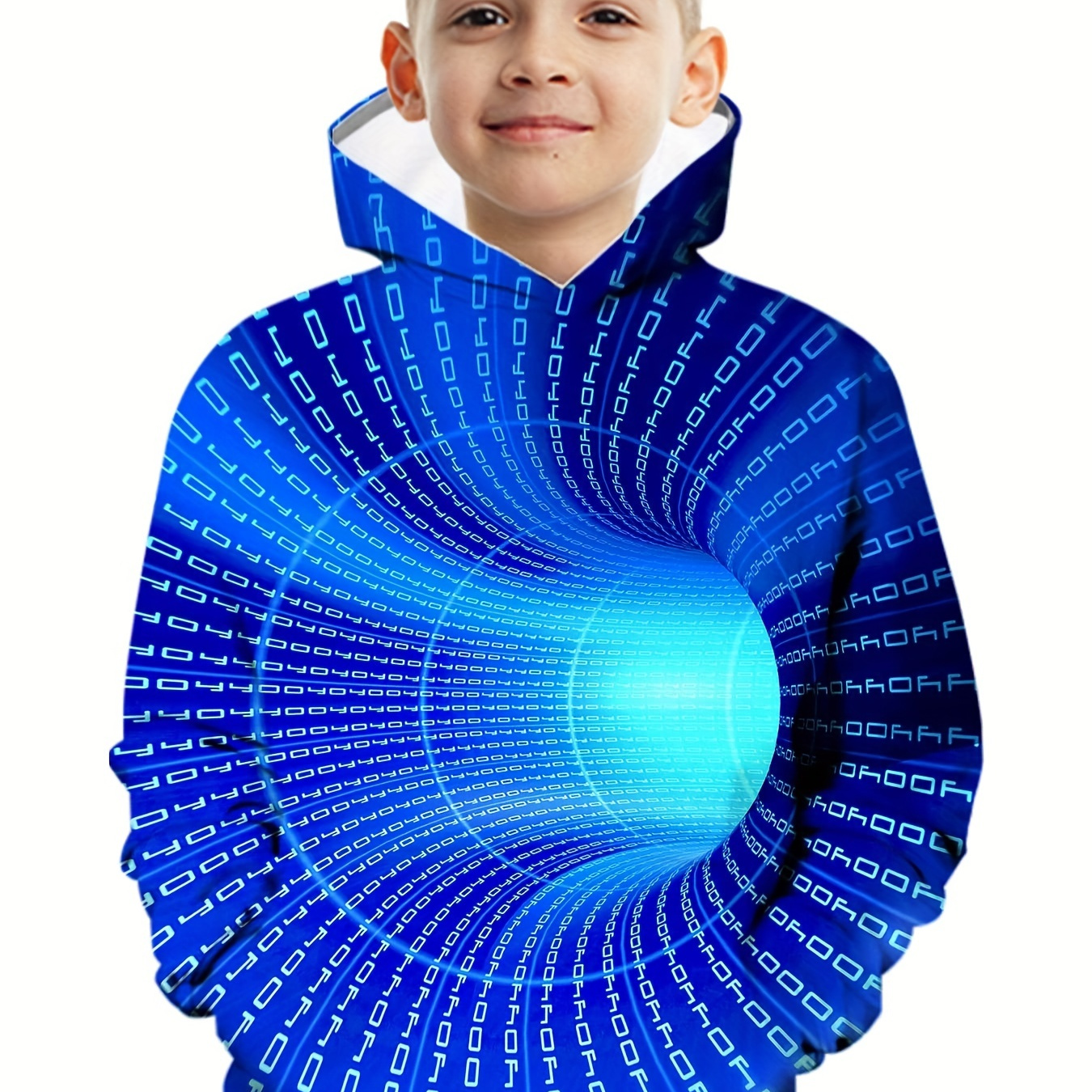 

Letter 3d Print Kid's Hoodie, Trendy Long Sleeve Top, Casual Boy's Clothes For Spring Fall