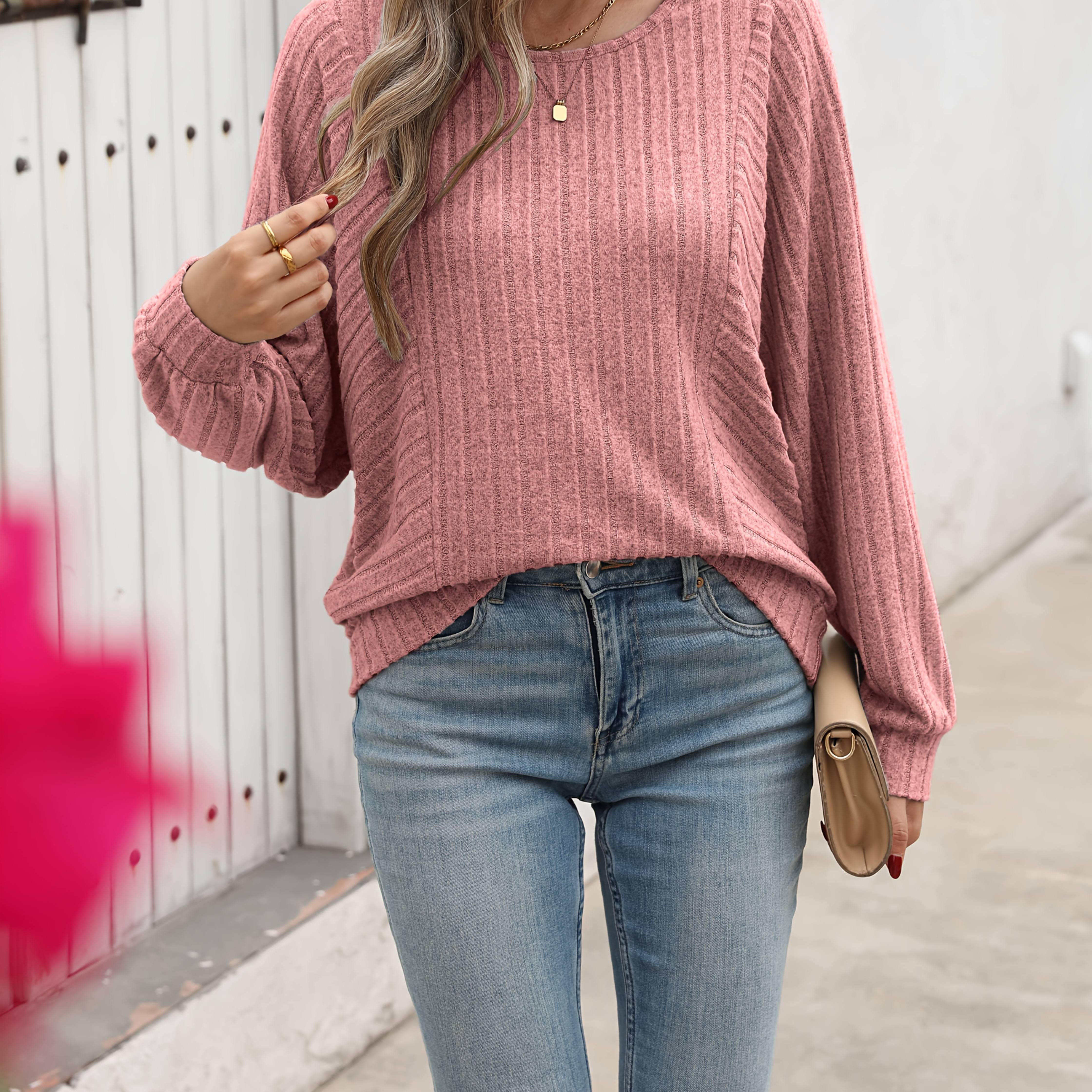 

Pull à col rond , élégant pull à manches longues pour et l'hiver, vêtements pour femmes