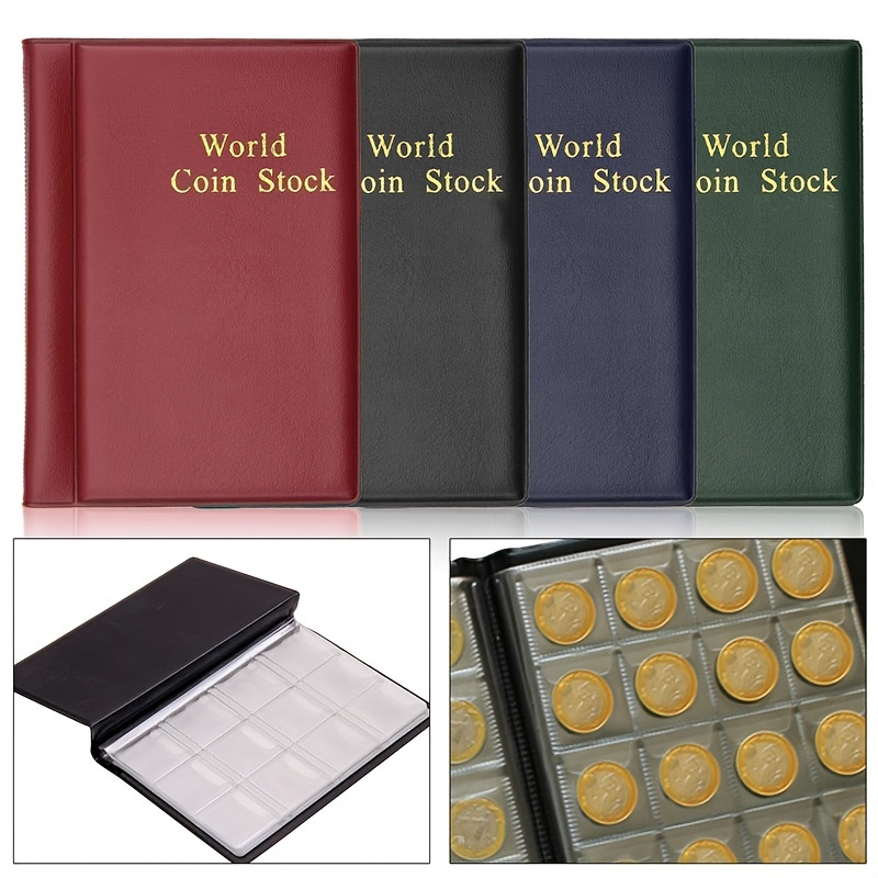  Coin Collection Supplies for Collectors, 300 Pockets Coins  Collecting Folder Album with PVC Free Sleeves for 20/25/ 27/30/ 38/ 46mm.  Coin Book Holder Storage Organizer Case (Black) : Office Products