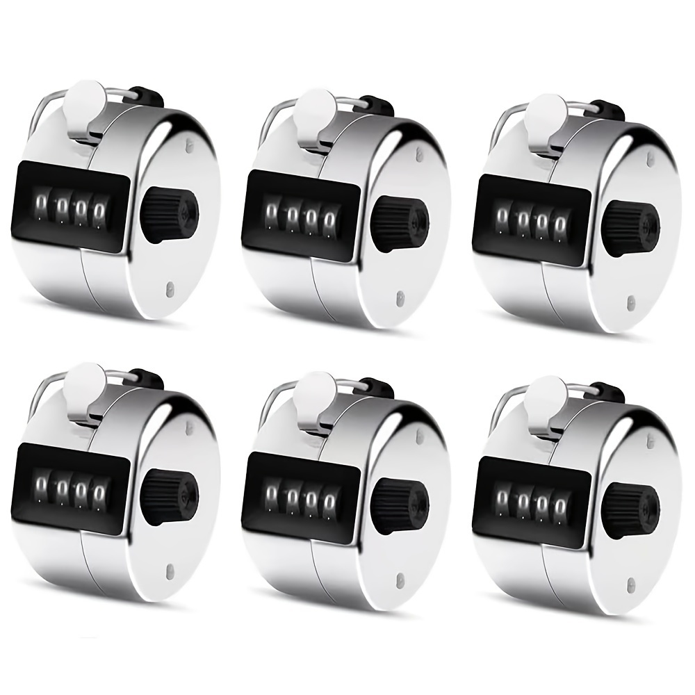 3Pcs Clicker Counters Compact Size Widely Used Mechanical 4-Digit Number  Count Hand Tally Counter Sports Accessories