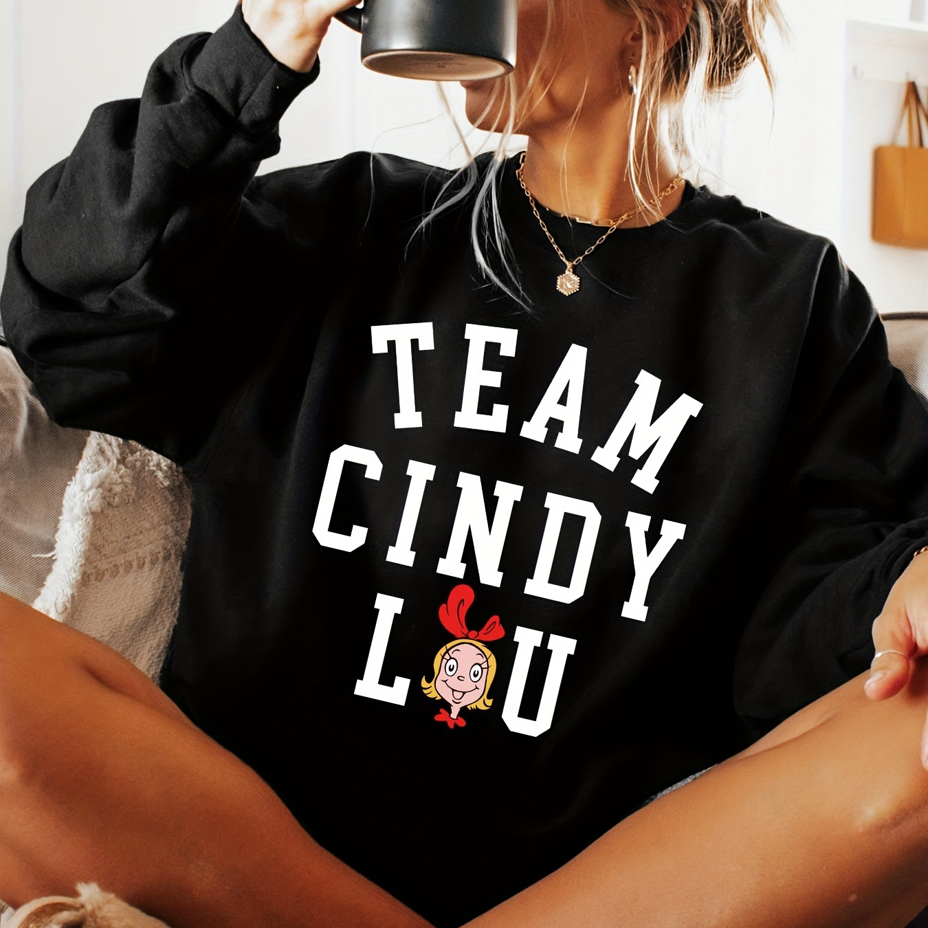 

Women's Christmas Sweatshirt, Polyester , " " , For Fall/