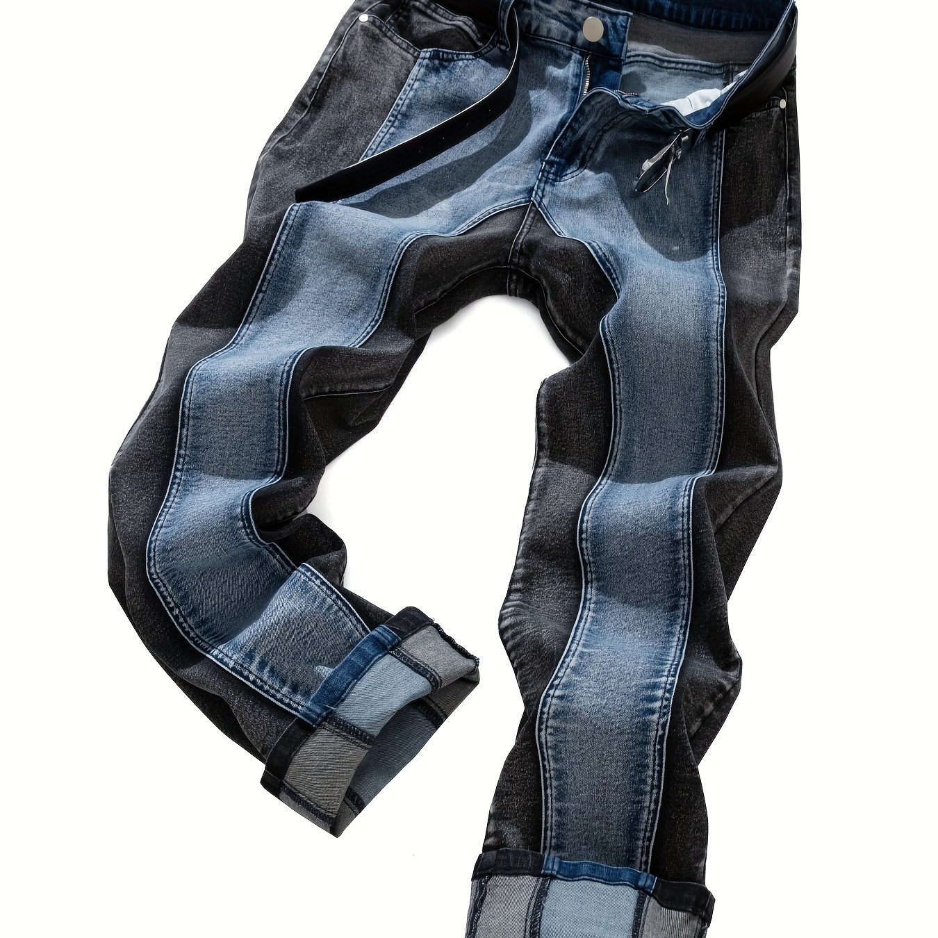 

Men' Color- Jeans - Comfortable Stretch Denim, Casual Streetwear, Machine Washable