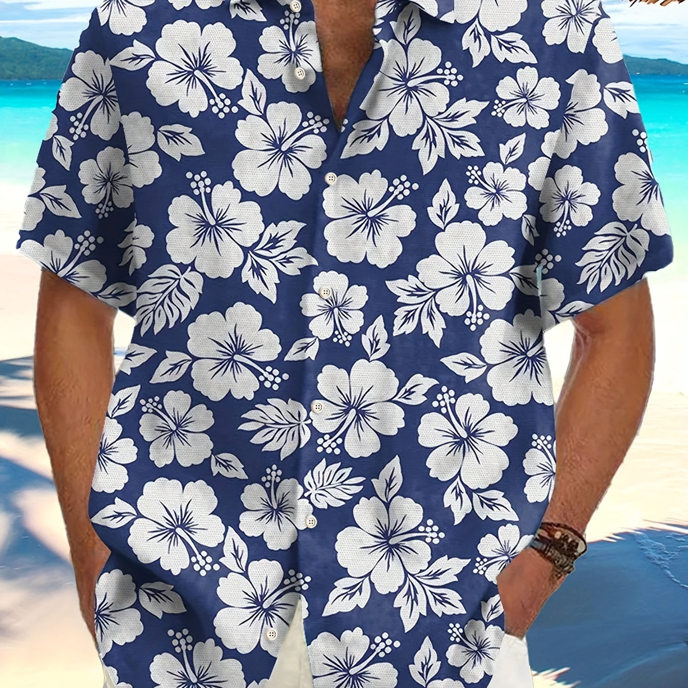 Plus Size Lapel Men's Hawaiian Shirt Tiger Graphic Button Down Shirts ...