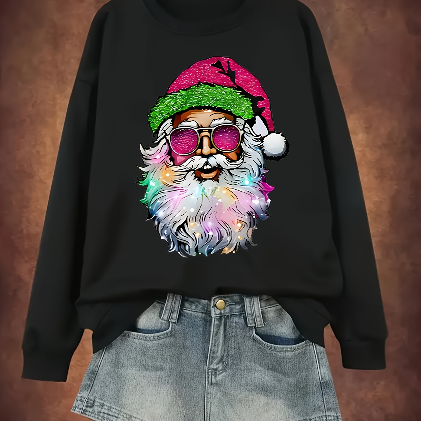 

- imprimé de , - décontracté à longues et col rond et l'hiver, vêtements