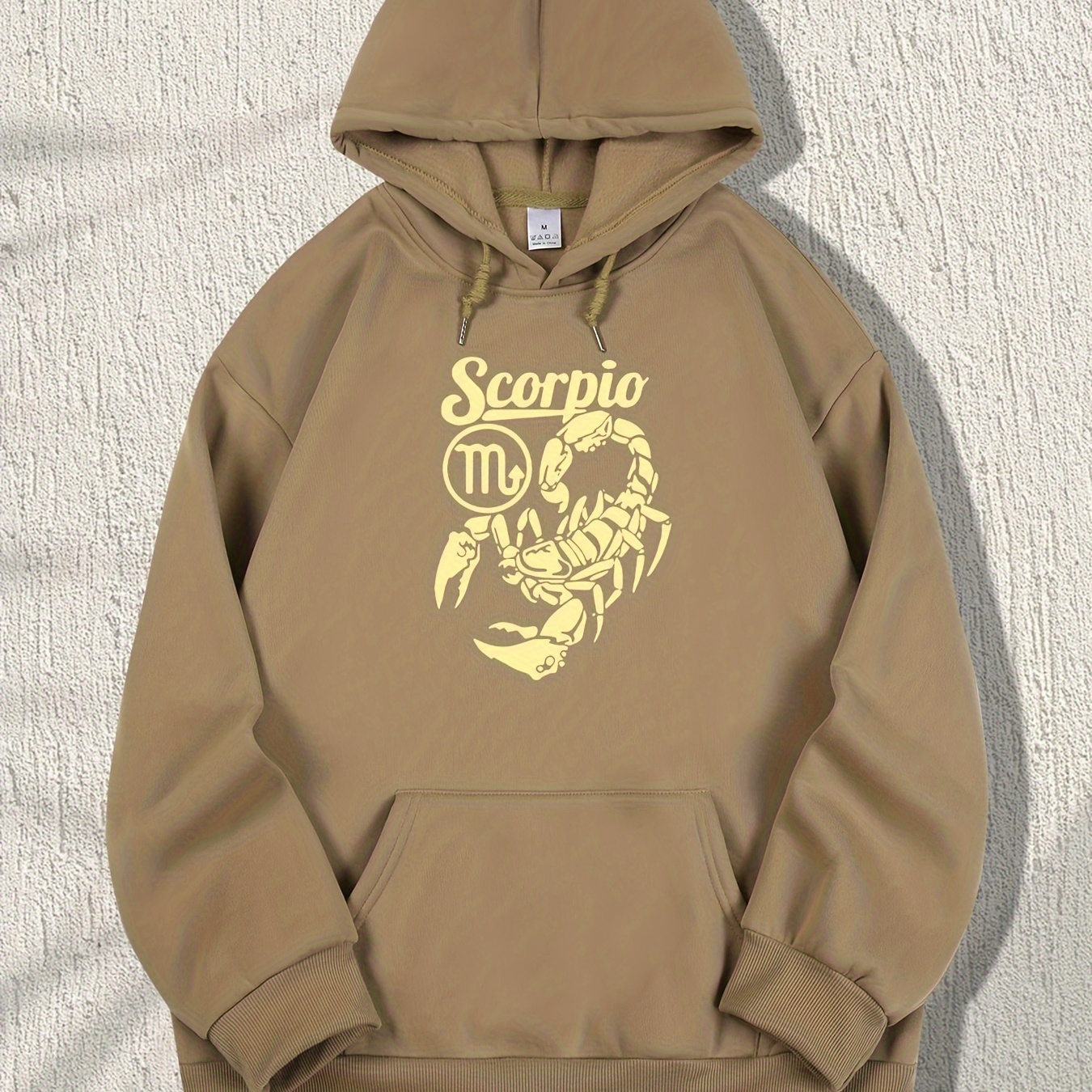 

Hoodie With Pattern Letter Print And Drawstring, Women' Kangaroo Pocket Hoodie