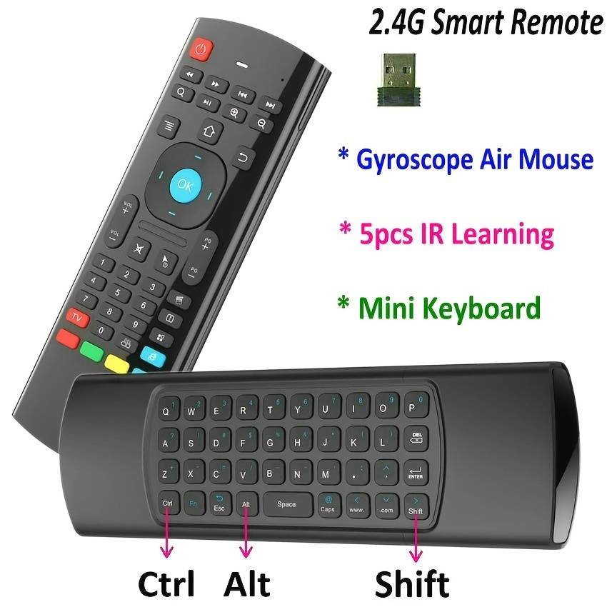 Q5 Plus Wireless Air Mouse Universal Remote Control With Gyroscope, Perfect  For Ps3 Android Tv Box, Smart Tv, Projector - Temu United Arab Emirates