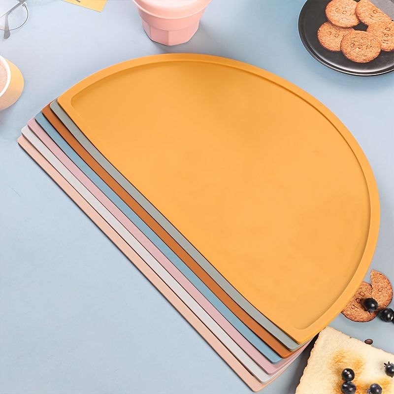 Kids Silicone Placemats, Baby Placemats with Food Catching for Kids Toddler  Children Reusable Non-Slip Table Mats Baby Food Mats for Restaurant