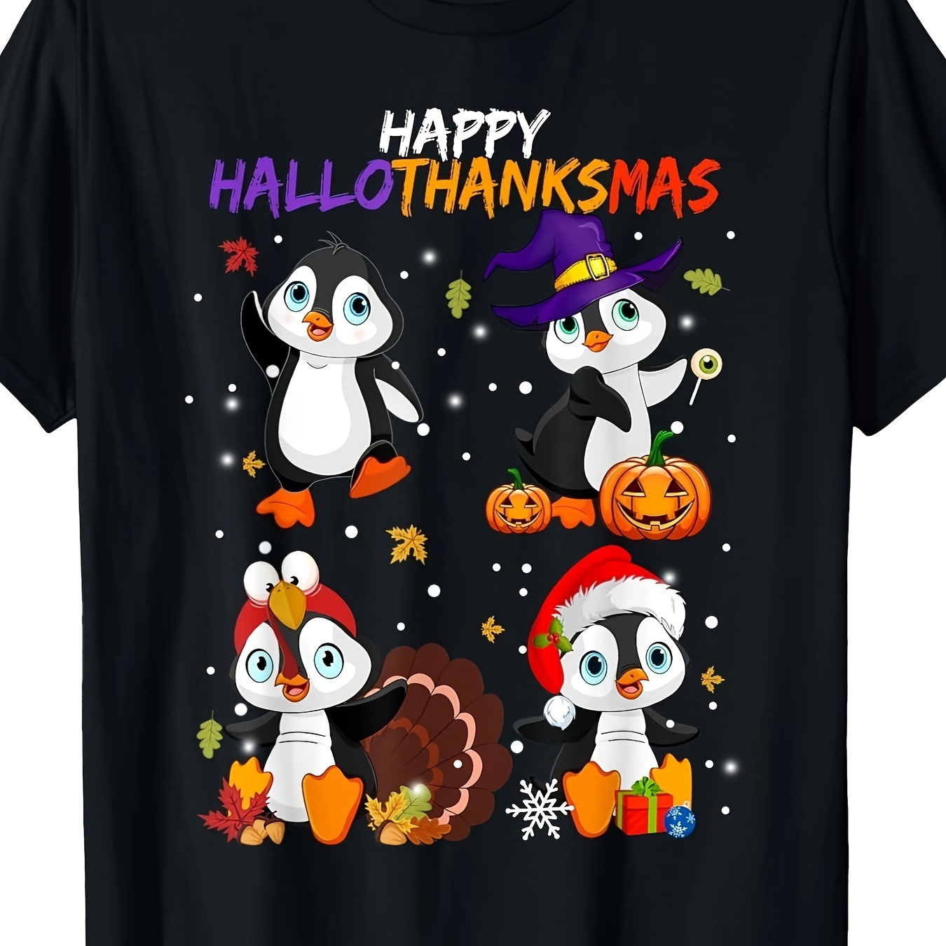 

Penguin Thanksgiving T-shirt- 220g