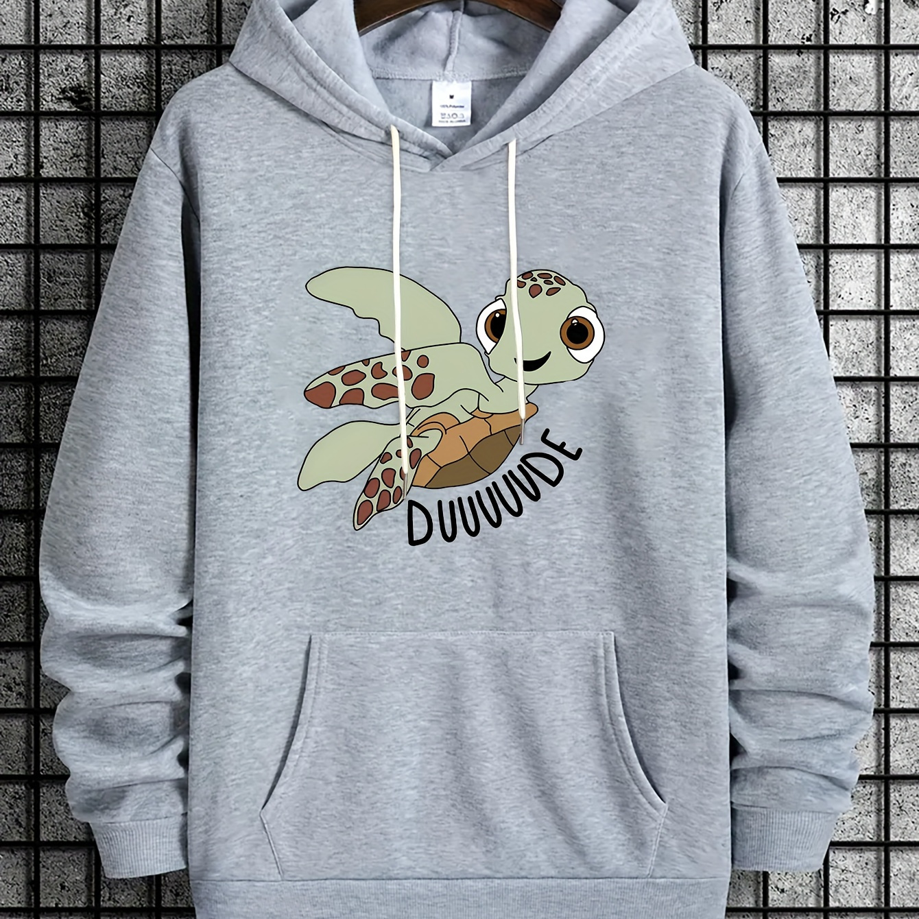 

Cute Sea Turtle Printed Hoodie Pullover Sweatshirt, Men's Causal Comfy Warm Autumn Winter Top Clothes