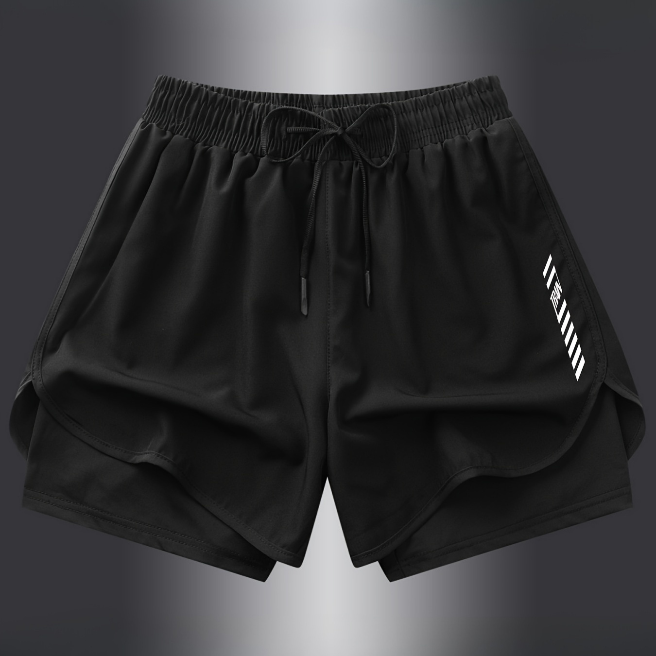 

Men's Shorts - Polyester (92% Polyester, 8% Elastane) With Stretch, Breathable Quick-dry Fabric, Regular Fit Woven Basketball Running Training Shorts With Print Detail