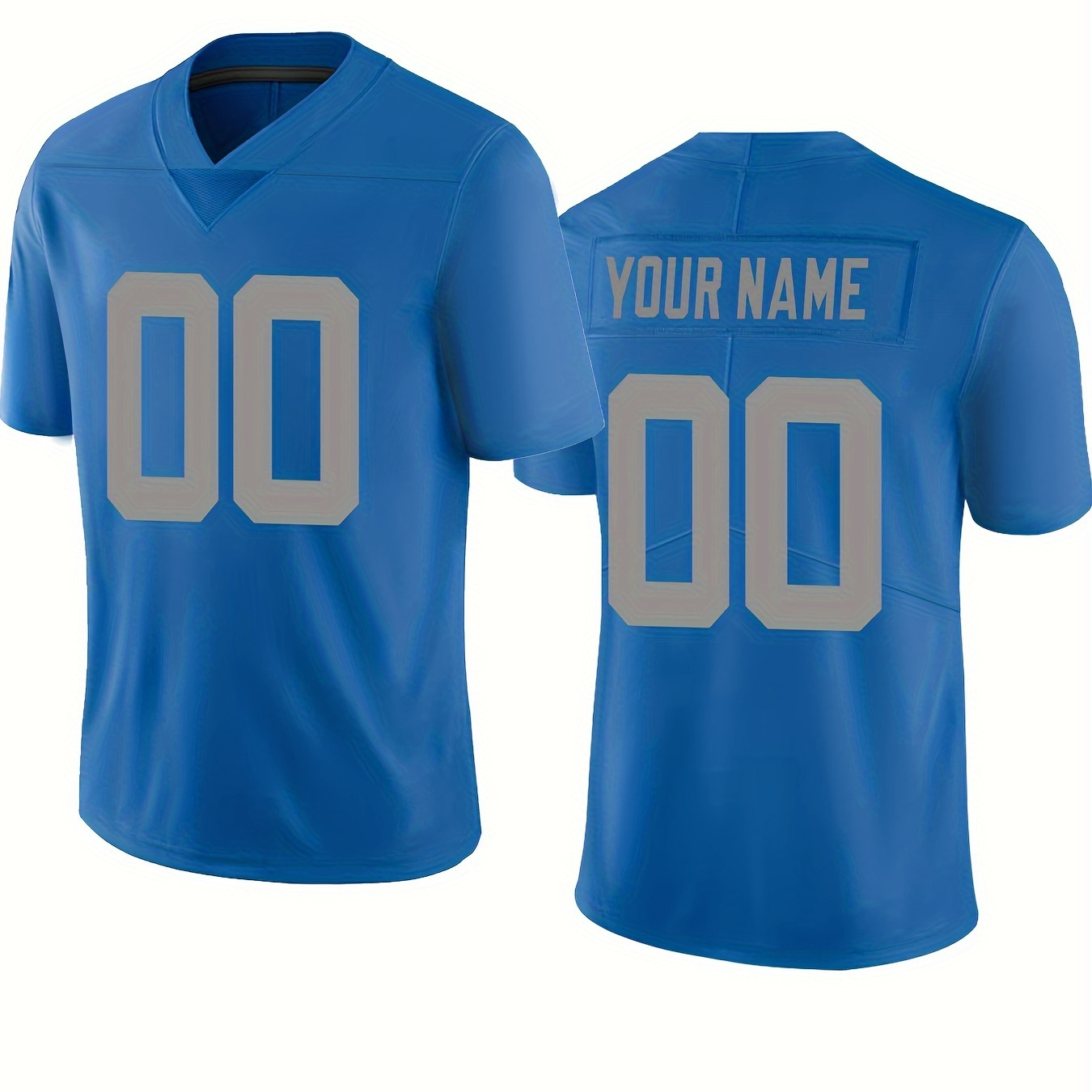 

Men's Customized Name & Number Embroidery Football Jersey, Short Sleeve Football Shirt For Training & Competition