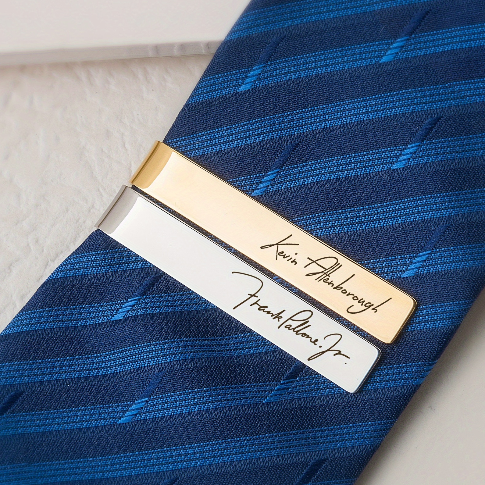 

Personalized Stainless Steel Tie Clips - Perfect For Groomsmen, Dads, Or Any Special Occasion