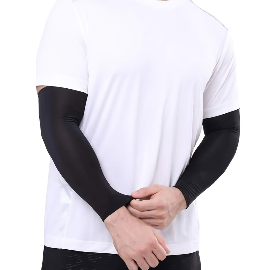 Summer Sunscreen Ice Silk Sleeves Upe50+ Men's Plus Size Arm - Temu