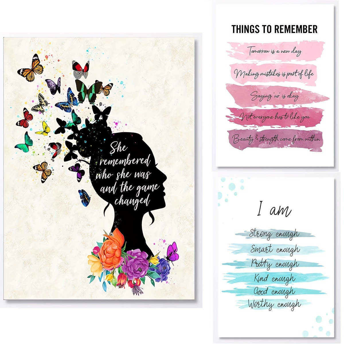 1pc Positive Inspirational Quotes Wall Decor Uplifting Encouragement Gifts  For Women Girls Teens Daughter Bff Best Friend Motivational Wall Art Poster  For Home Office Bedroom Bathroom 12x16inch Unframed Home  Kitchen