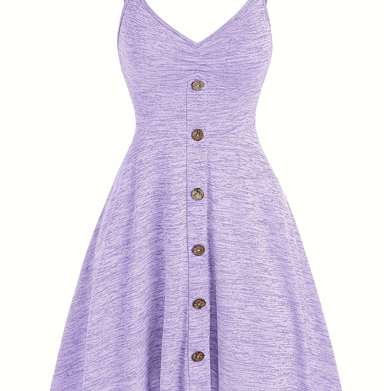 

Button Decor Cami Dress, Casual V Neck Sleeveless Dress, Women's Clothing