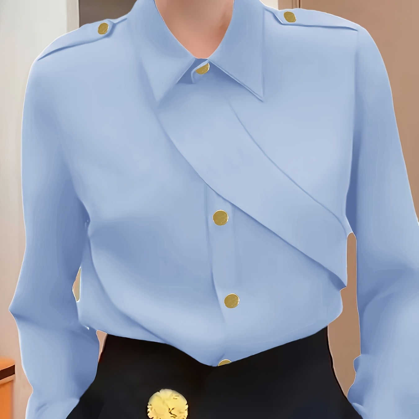 

Chemise décontractée à boutons pour femmes