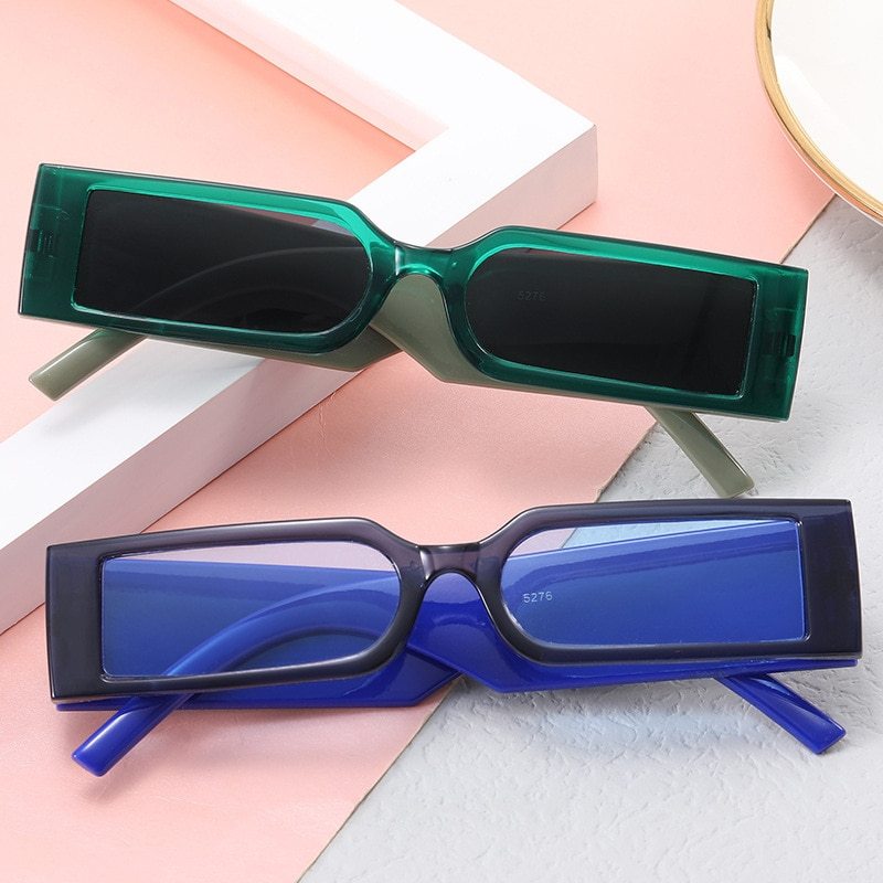

Petites Lunettes de Mode Rectangulaires pour Hommes Femmes, Lunettes de Mode Carrées Vintage, Lunettes de Mode, Anti-éblouissement, Lunettes