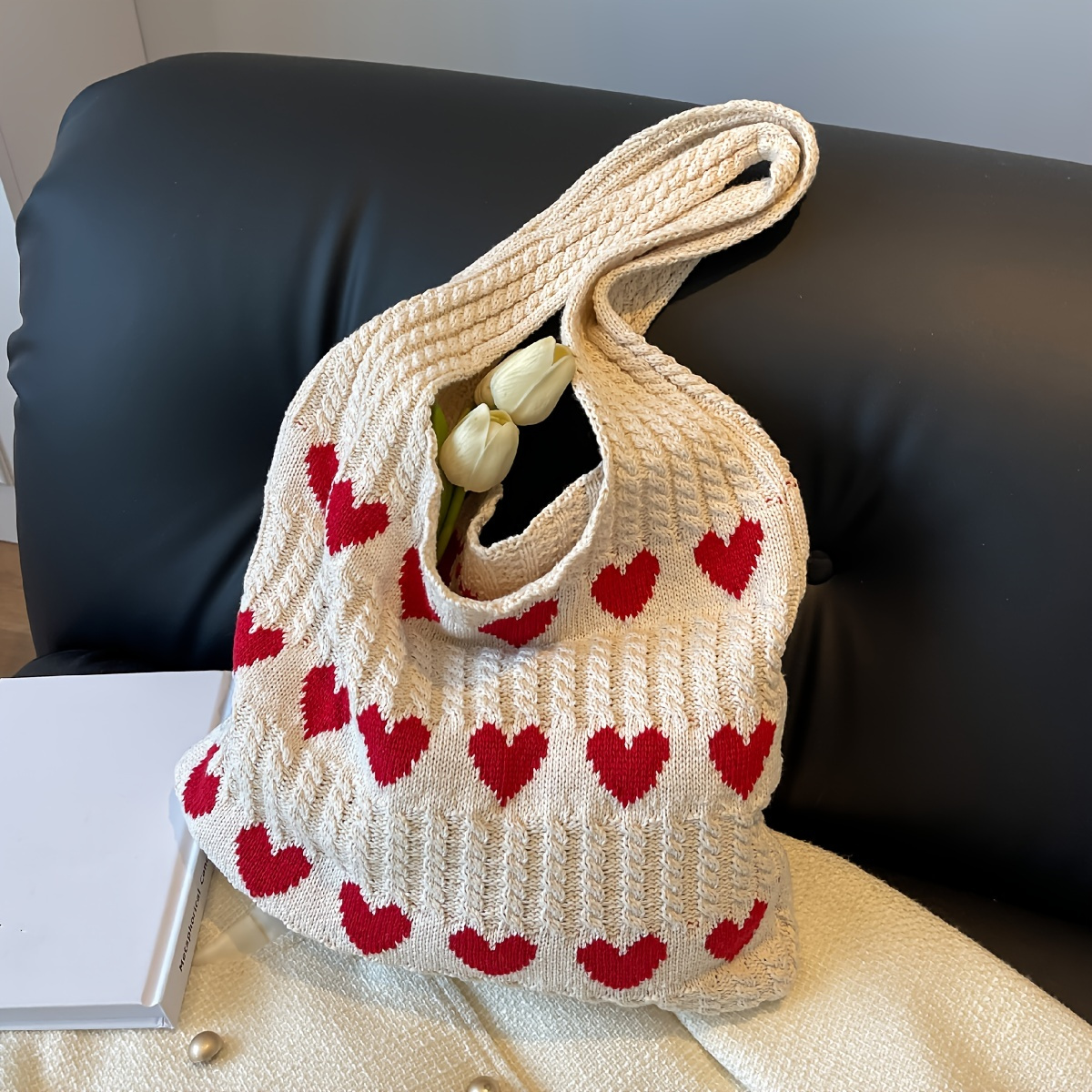 1pc Large Knitting Bag Backpack, Yarn Storage Bag Organizer, Travel Crochet  Bag With Usb Charging Port
