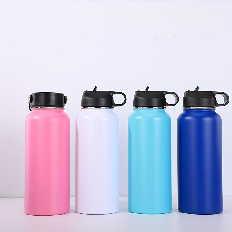Vacuum Sports Water Bottle Stainless Steel Colourful Water - Temu