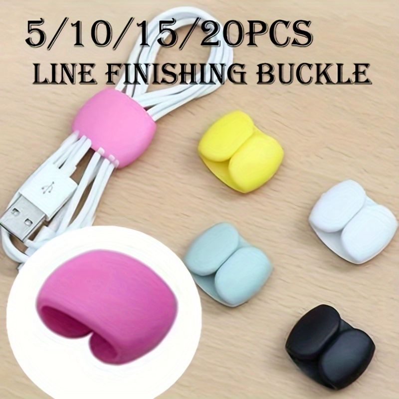 

20/10/5/2 Pcs New Wire Storage And Sorting Travel Data Cable Hub Decoration Headset Charging Cable Winding Storage Buckle Multi-function Winding Device