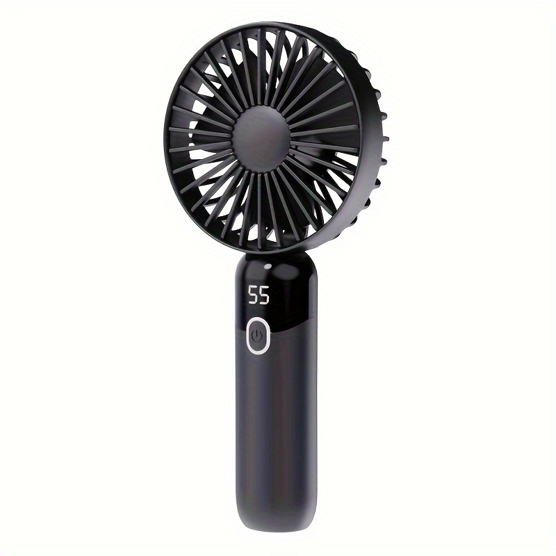 

Portable Mini Fan With Led Digital Display, Handheld & Desktop Usb Fan For Outdoor, Office