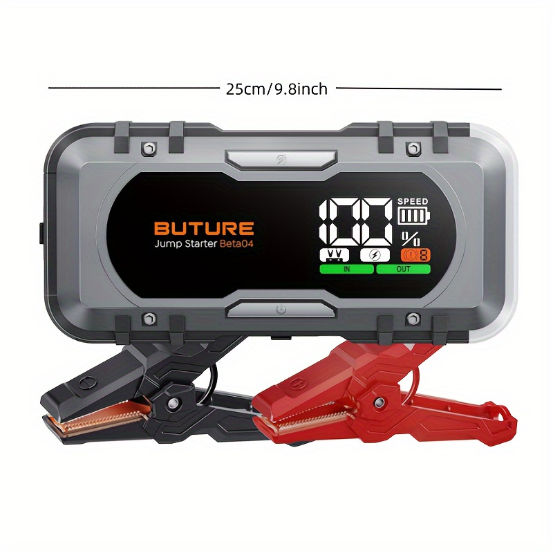 

Buture 27000mah 6000a Car Battery , Box 65w Charging (all Gas/12.0l Diesel), Portable Battery Extended Cables